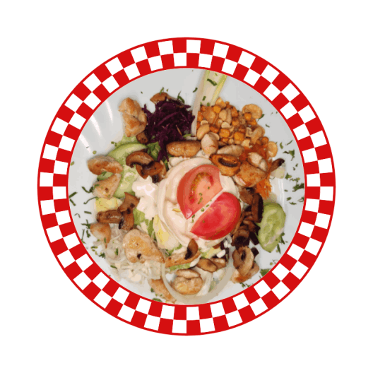 Ensalada mixta con pollo y nueces