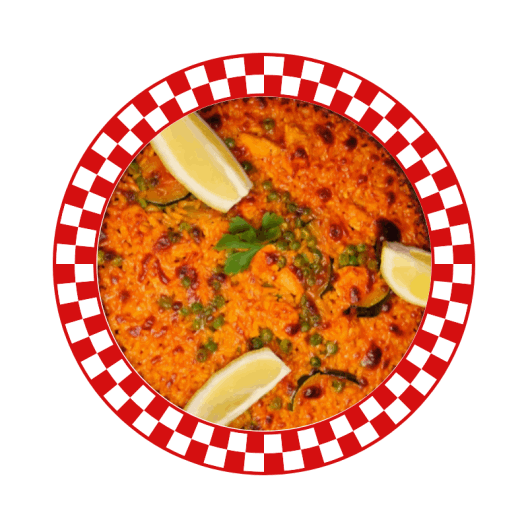 Paellas with seafood, fish and seafood or mixed vegetables
